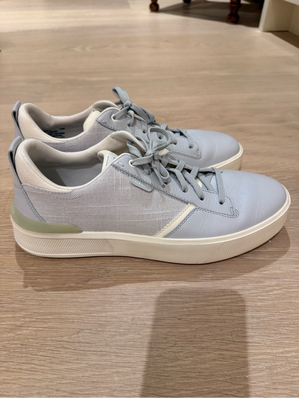 Cole Haan Light Gray and Cream Low-Top Sneakers